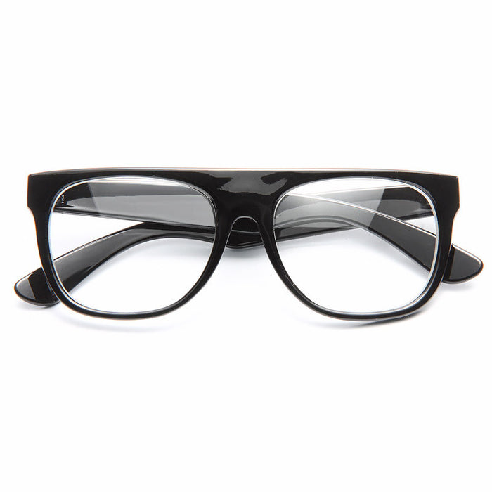 The Flat Top Designer Inspired Unisex Clear Glasses
