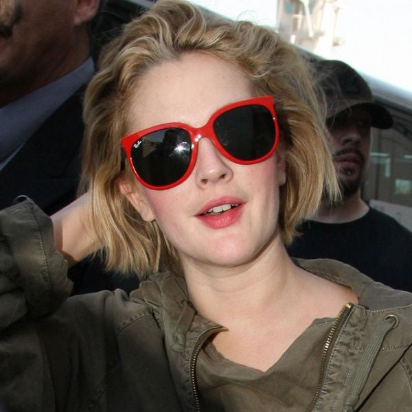 Drew Barrymore Style Oversized Rounded Celebrity Sunglasses