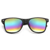 Jude Large Rainbow Mirror Rubber Horn Rimmed Sunglasses