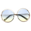 Rosie Huntington-Whiteley Style Round Split Tint Sunglasses