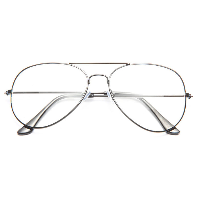 Classic 56mm Clear Aviator Glasses