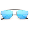 Homme Designer Inspired Flat Lens Color Mirror Sunglasses