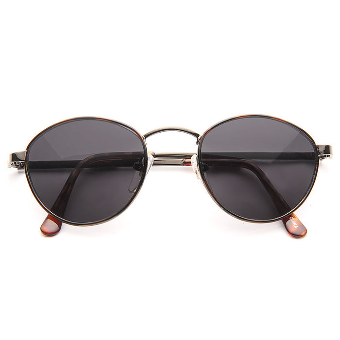 Gabb Vintage Rounded Solid Lens Sunglasses