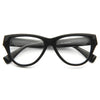 Greta Solid Frame Clear Cat Eye Glasses