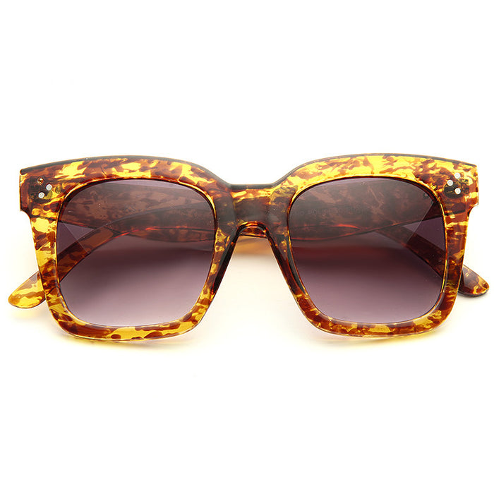Tilda Oversized Designer Inspired Horn Rimmed Sunglasses