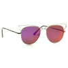 Technos Designer Inspired Color Mirror Half Frame Sunglasses