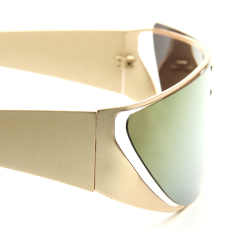 Rihanna Designer Inspired Polarized Slim Mirror Shield Sunglasses