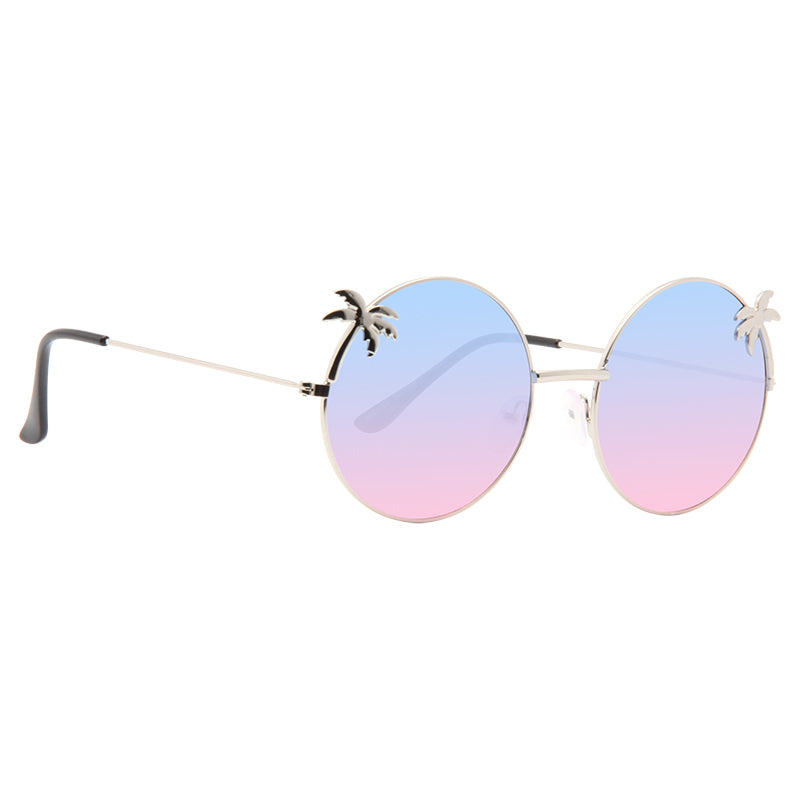 Palm Split Tint Round Sunglasses