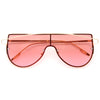 Zhora 2 Designer Inspired Flat Top Color Tint Shield Sunglasses