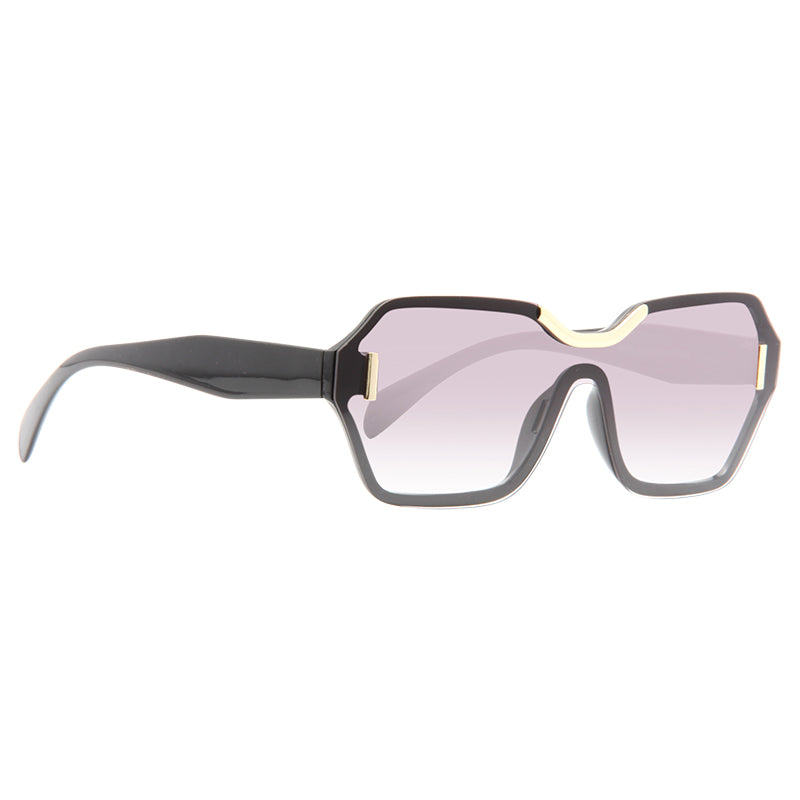 Hide Designer Inspired Semi Rimless Shield Sunglasses