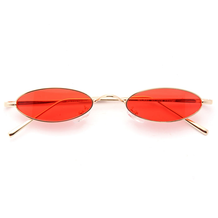 Judson Slim Metal Color Tint 90s Oval Sunglasses