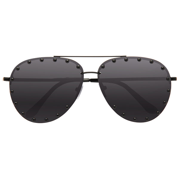 Downey Oversized 65MM Studded Aviator Sunglasses – CosmicEyewear