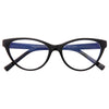 Olivia Solid Frame Clear Blue Light Blocking Cat Eye Glasses