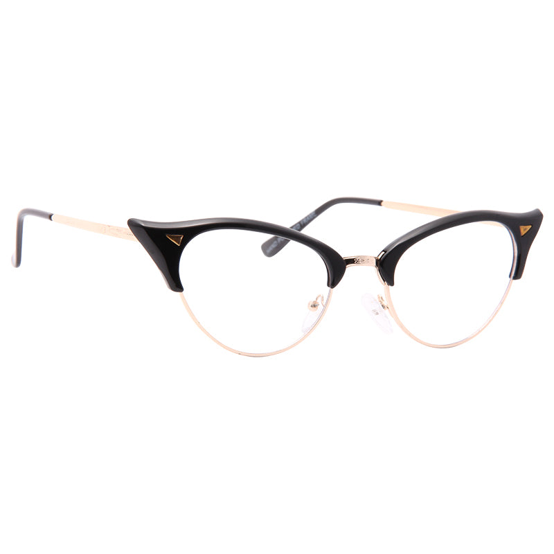Enon Sharp Point Cat Eye Clear Glasses