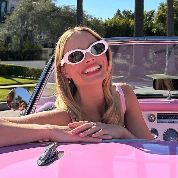 Margot Robbie Style 90s Round Celebrity Sunglasses