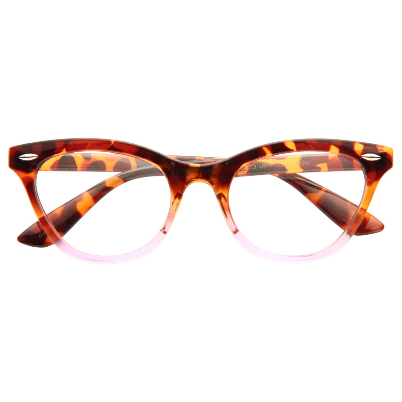 Sydney // clear orange // Tie Dye Cat Eye Glasses Frames · HypnoGlasses