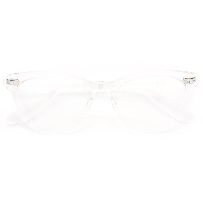 Emma Solid Frame Clear Cat Eye Glasses