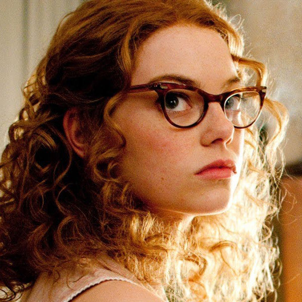 Emma Stone Style Solid Frame Cat Eye Celebrity Clear Glasses – CosmicEyewear