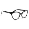 Emma Solid Frame Clear Cat Eye Glasses