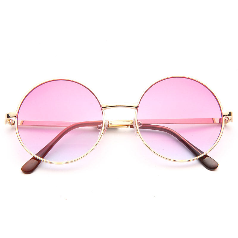 Kendall Jenner Style Split Tint Round Celebrity Sunglasses