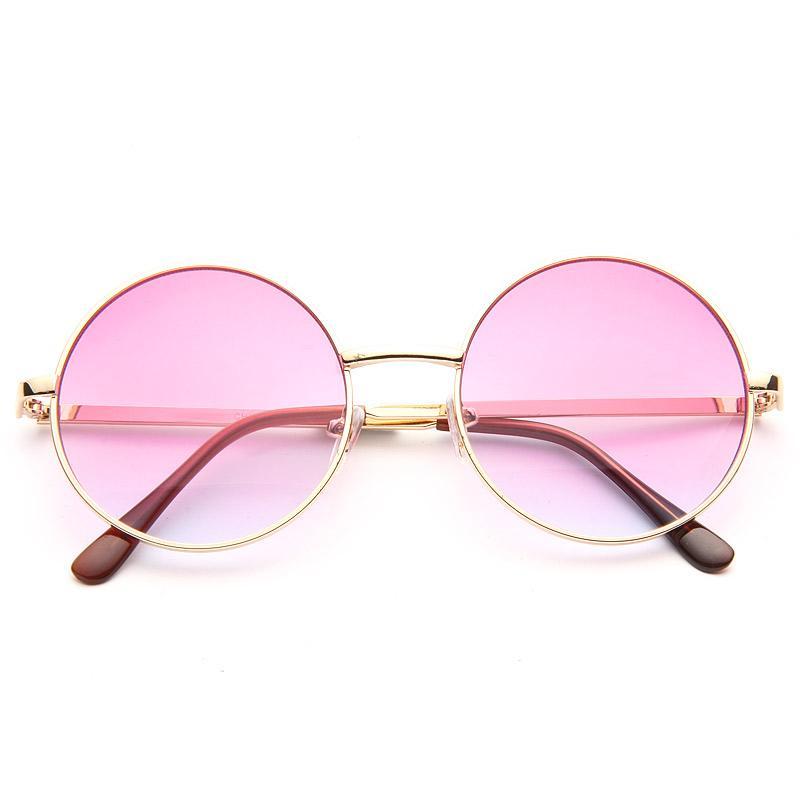 Ozzy Osbourne Style Tinted Lens Round Celebrity Sunglasses
