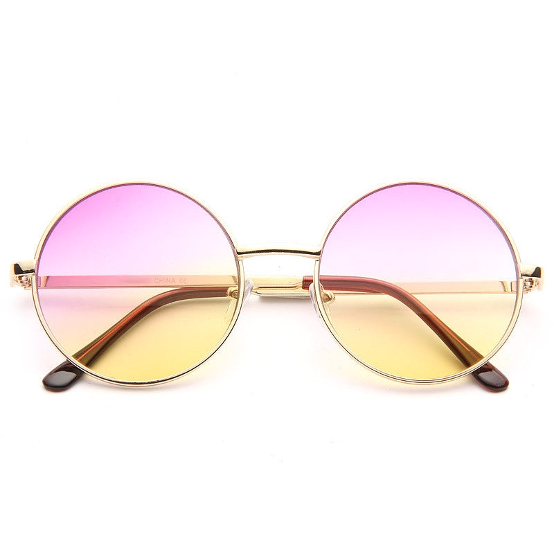 Mary Kate Split Tint 90s Round Sunglasses