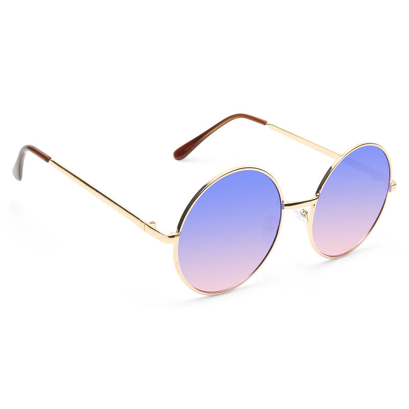 Kendall Jenner Style Split Tint Round Celebrity Sunglasses