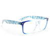 Jude Large Transparent Zebra Clear Horn Rimmed Glasses