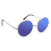 Mary Kate Color Mirror Round Metal Sunglasses