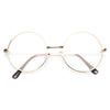 Lennon 4 Metal Round Clear Glasses