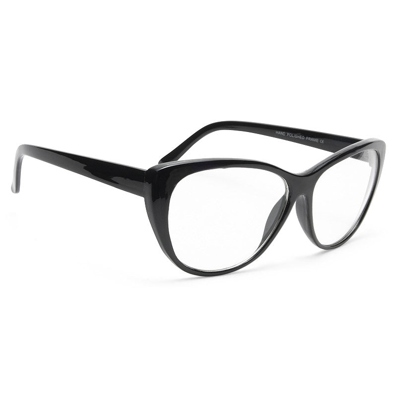 Violet Oversized Clear Cat Eye Glasses