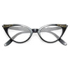 Betty Jo Rhinestone Cat Eye Clear Glasses