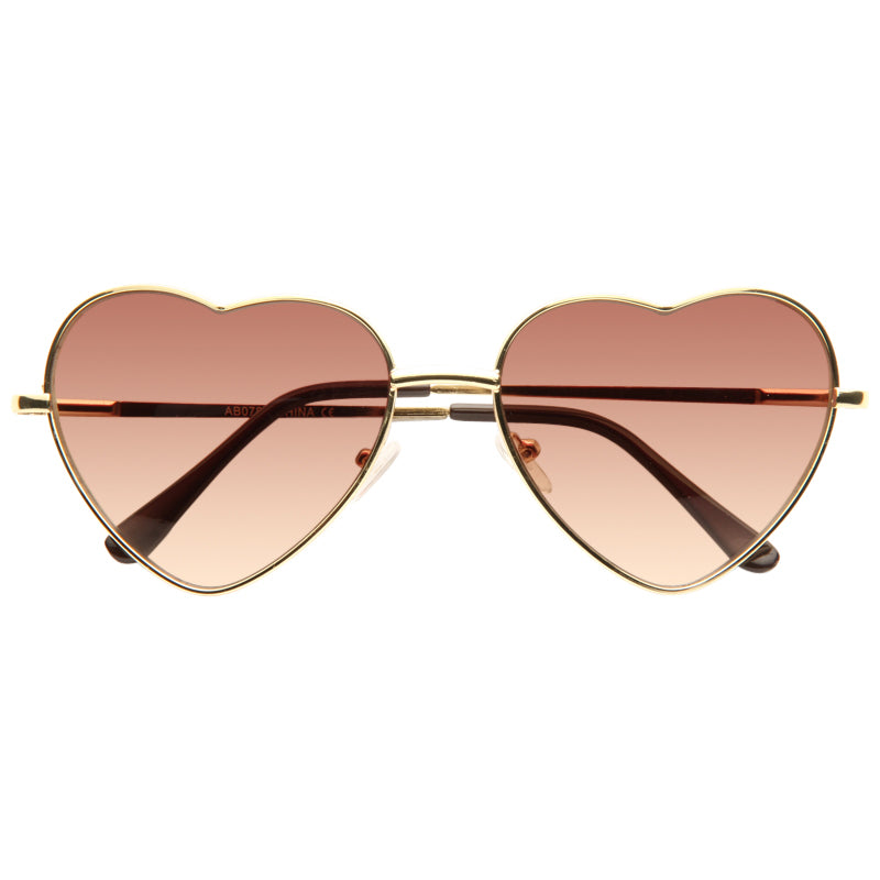 Lana Del Ray Style Split Tint Heart Celebrity Sunglasses