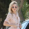 Kate Hudson Style Geometric Cat Eye Celebrity Sunglasses