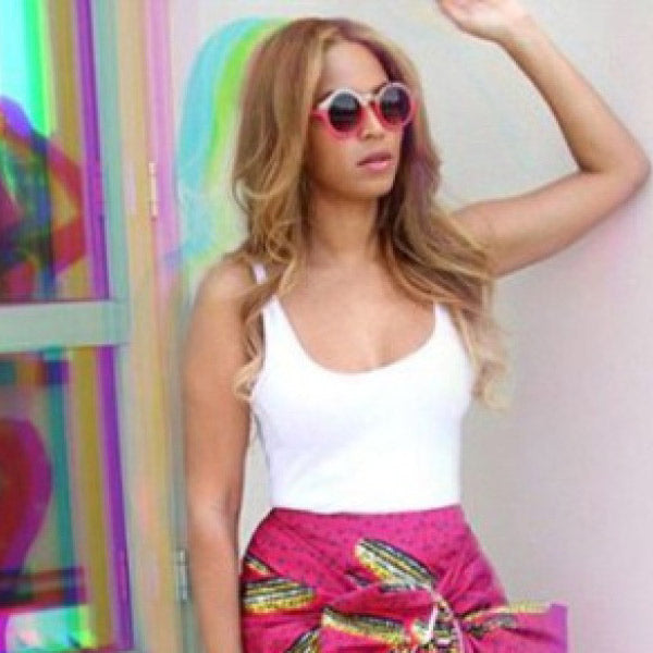 Beyonce Style Round Metal Accent Celebrity Sunglasses
