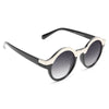 Miley Cyrus Style Round Metal Accent Celebrity Sunglasses