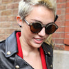 Miley Cyrus Style Round Metal Accent Celebrity Sunglasses