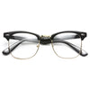 Peyton Unisex Metal Clear Half-Frame Glasses
