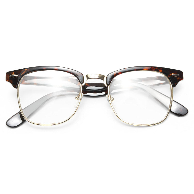Rashida Jones Style Unisex Metal Clear Celebrity Glasses