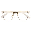 Peyton Unisex Metal Clear Half-Frame Glasses