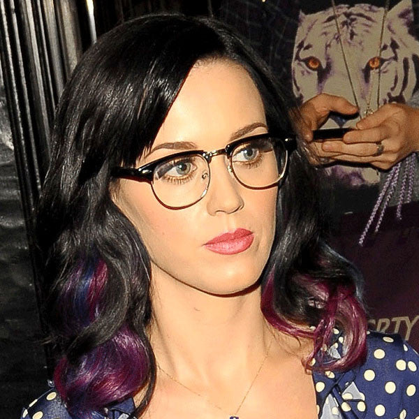 Katy Perry Style Metal Half-Frame Celebrity Clear Glasses