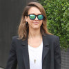 Jessica Alba Style Unisex Mirror Horn Rimmed Celebrity Sunglasses