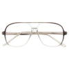 Pete Vintage Clear Aviator Glasses