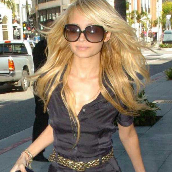 Nicole Richie Style Oversized Accent Celebrity Sunglasses