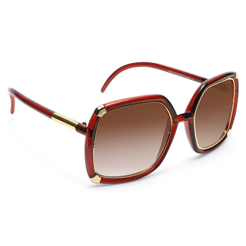 Ellery Designer Inspired Luxe Metal Trim Sunglasses