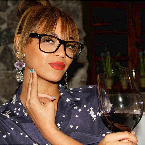 Beyonce Style Geek Chic Horn Rimmed Celebrity Clear Glasses