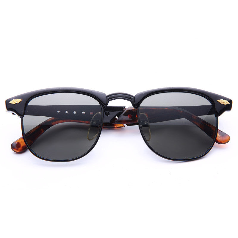 Magnus Vintage Cut-Out Half-Frame Sunglasses