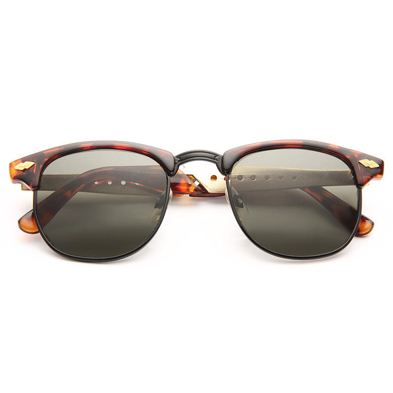 Magnus Vintage Cut-Out Half-Frame Sunglasses