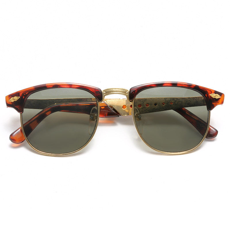 Magnus Vintage Cut-Out Half-Frame Sunglasses