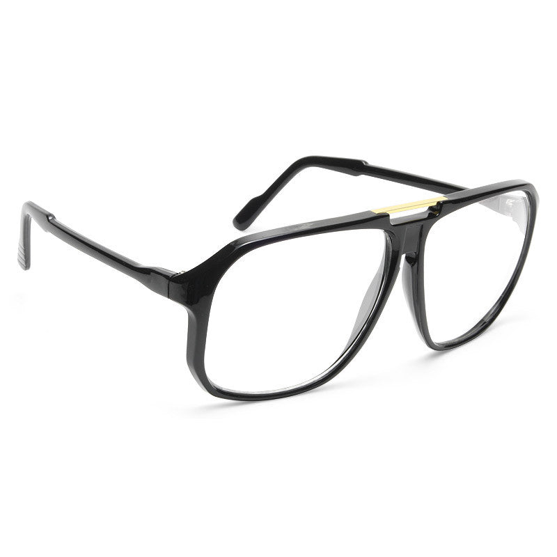 Hector Oversized Plastic Clear Aviator Glasses